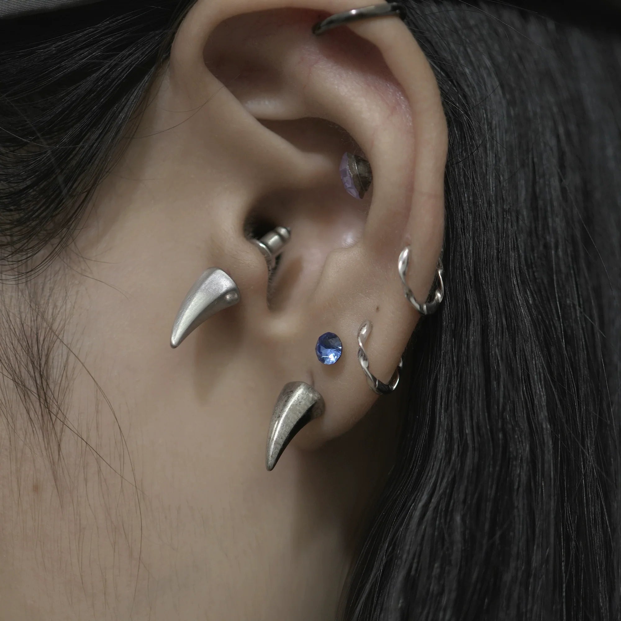 Vampire Fangs Punk Stud Earrings