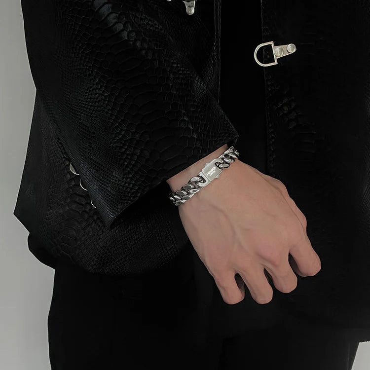 Titanium Steel Cuban Chain Bracelet