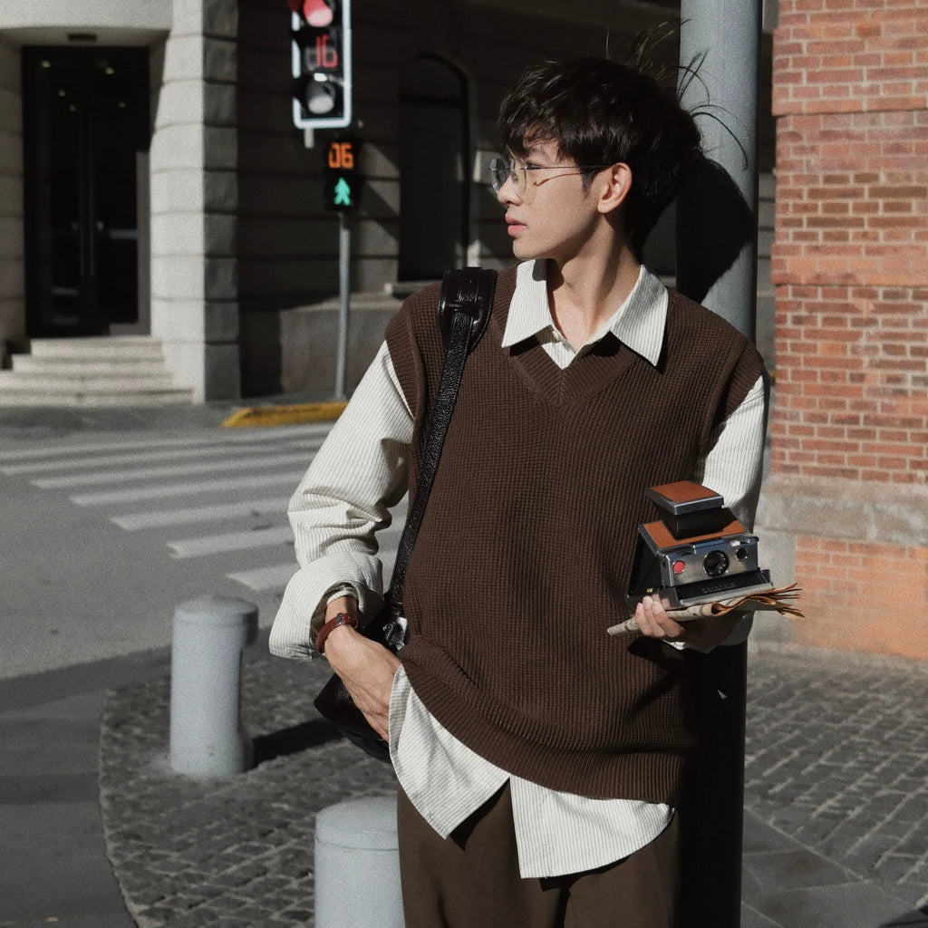 Waffle Knit Wool Vest