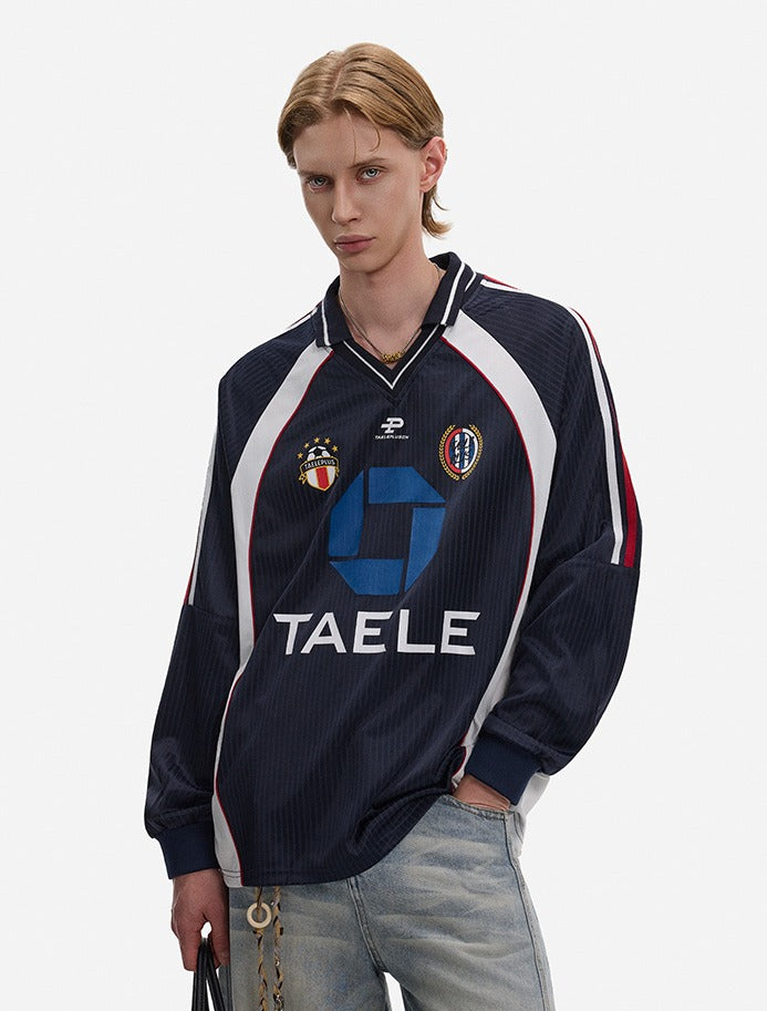 V-Neck Long Sleeve Sports Jersey