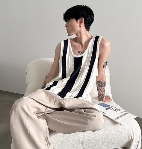 Striped Knit Vest