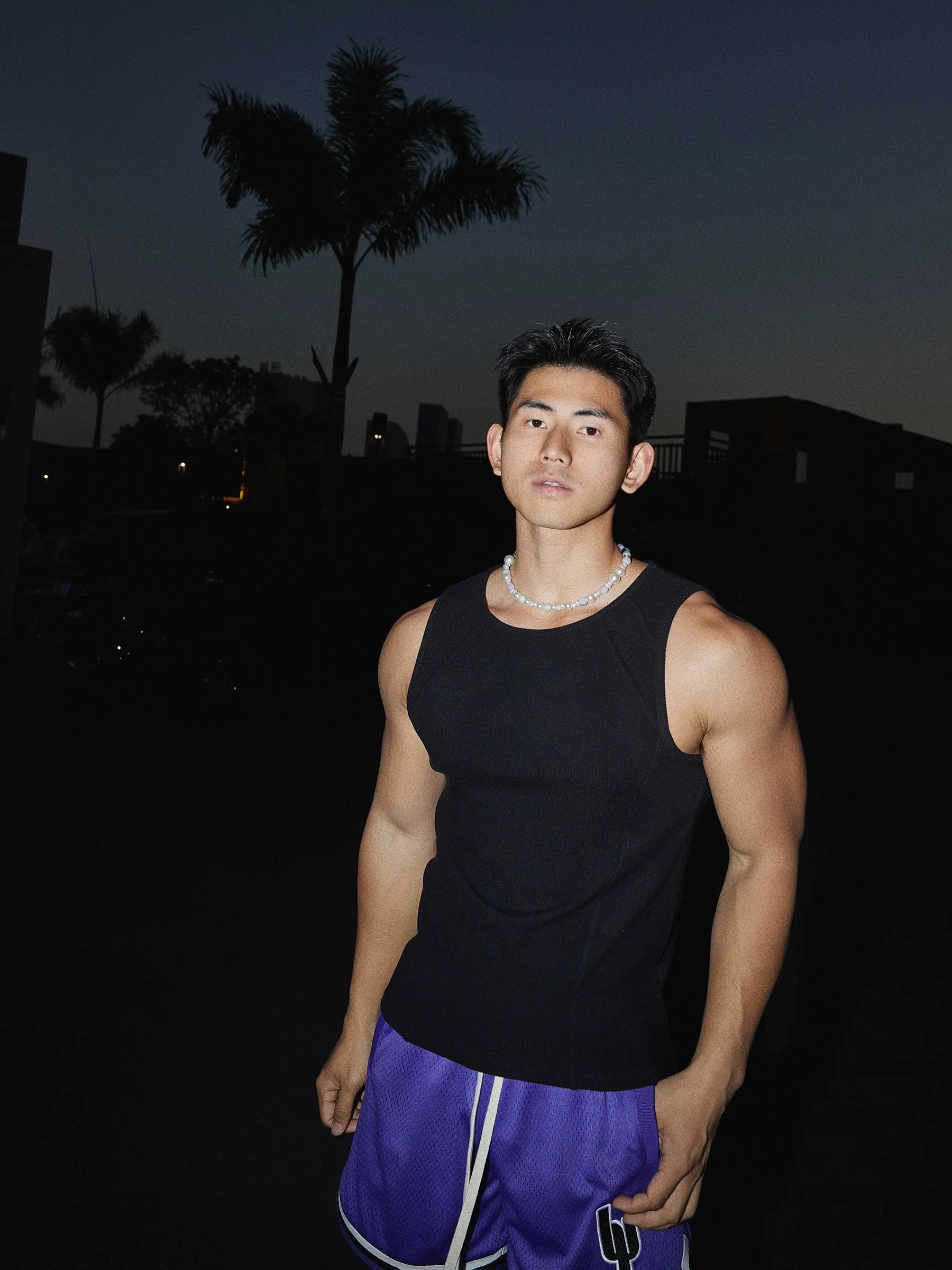 Slim Fit Elastic Sleeveless Fitness Vest