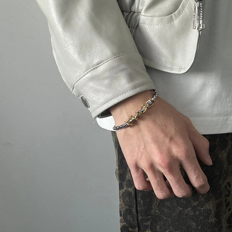Tibetan Titanium Steel Chain Bracelet