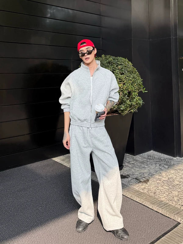 Zip Stand Collar Jacket and Pants