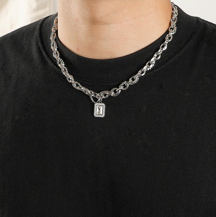 White Diamond Pendant Necklace