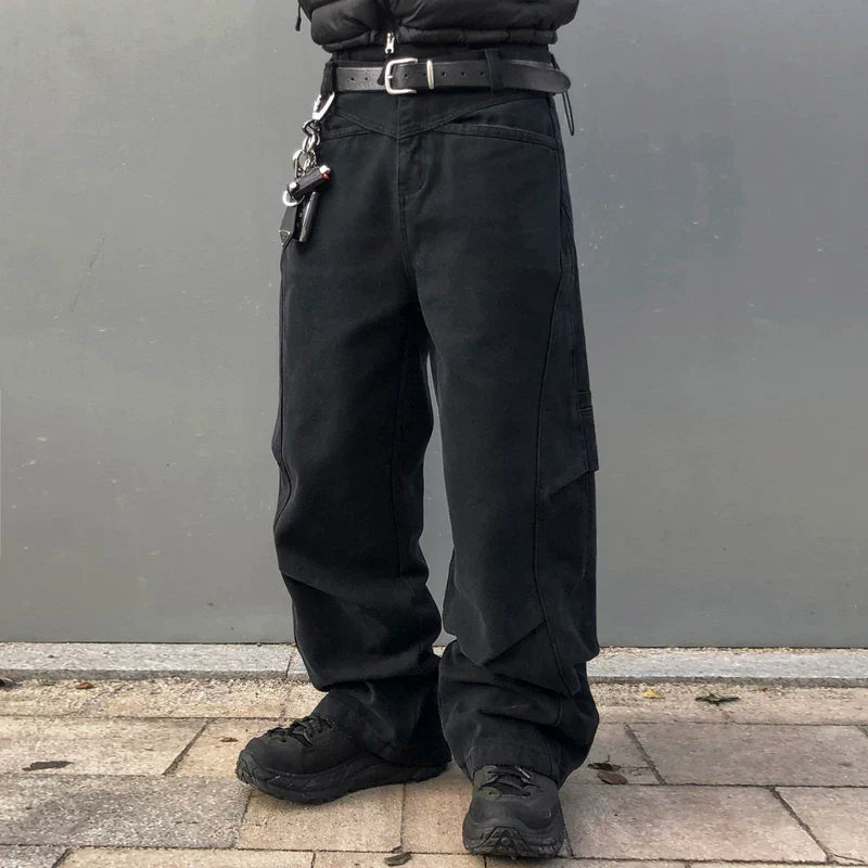 Workwear Wide Leg Straight Pants