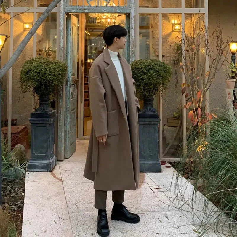 Wool Pockets Long Coat