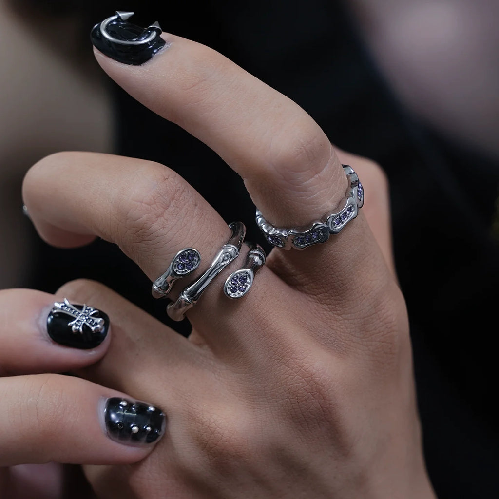 Zircon Bamboo Stacking Ring