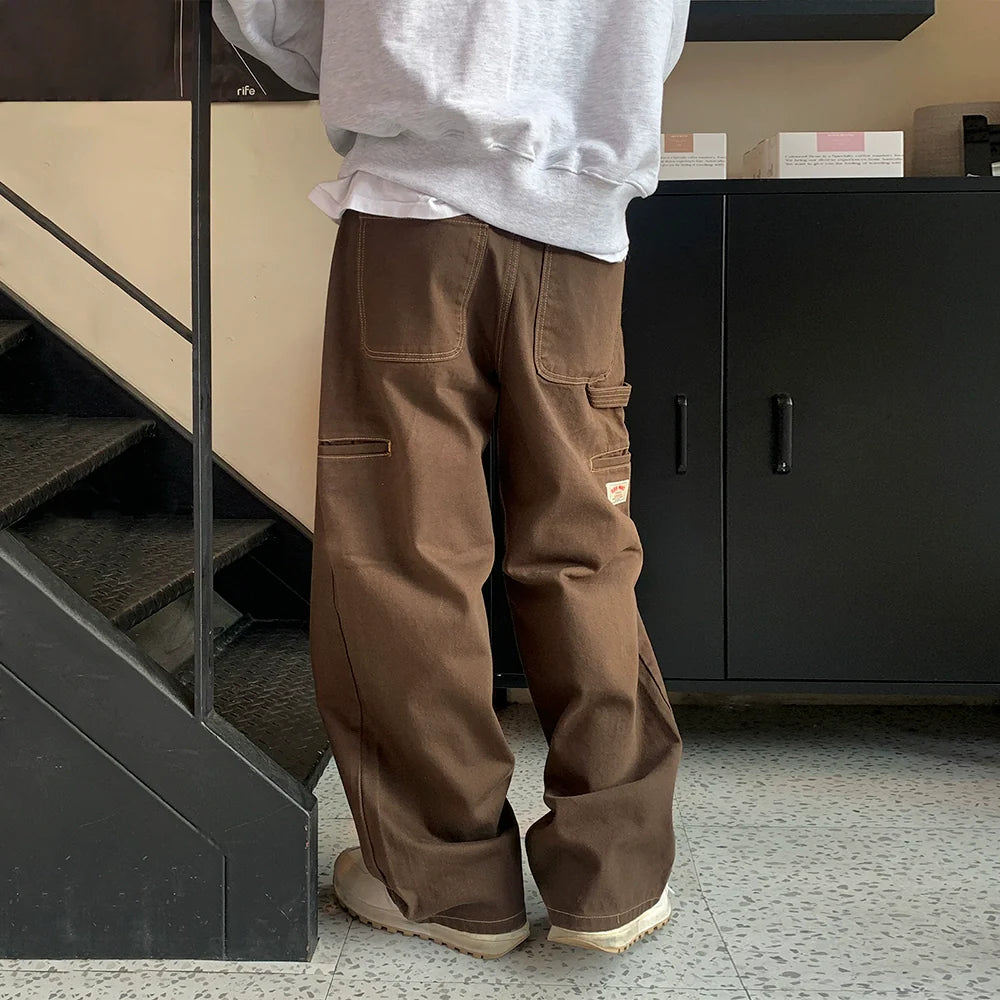 Wide-leg Straight Jeans