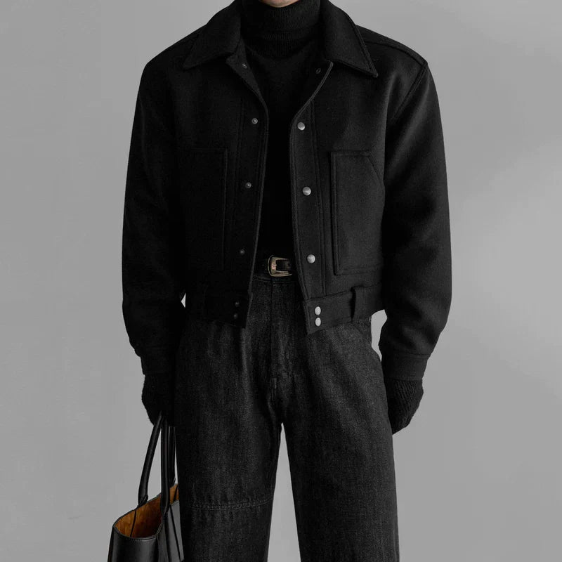 Wool Collar Workwear Short Jacket