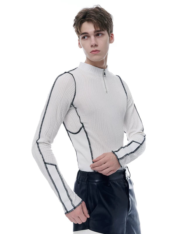 Water Ripple Zip Front Base Layer Top