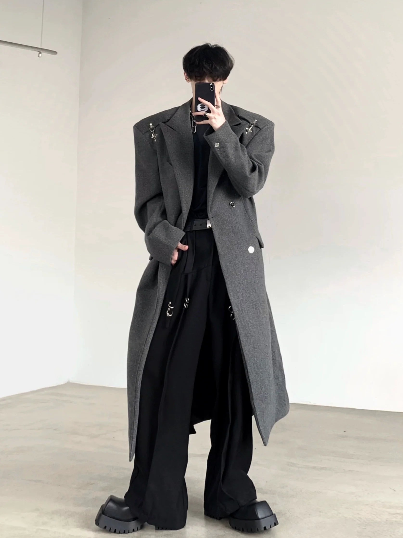 Wool Longline Trench Coat