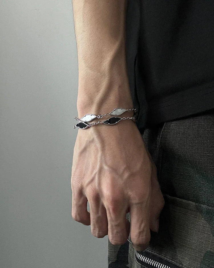 Titanium Steel Mother-of-Pearl Bracelet