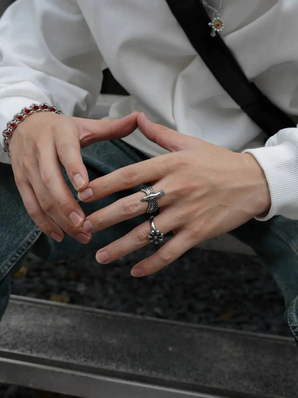 Vintage Crane Adjustable Ring