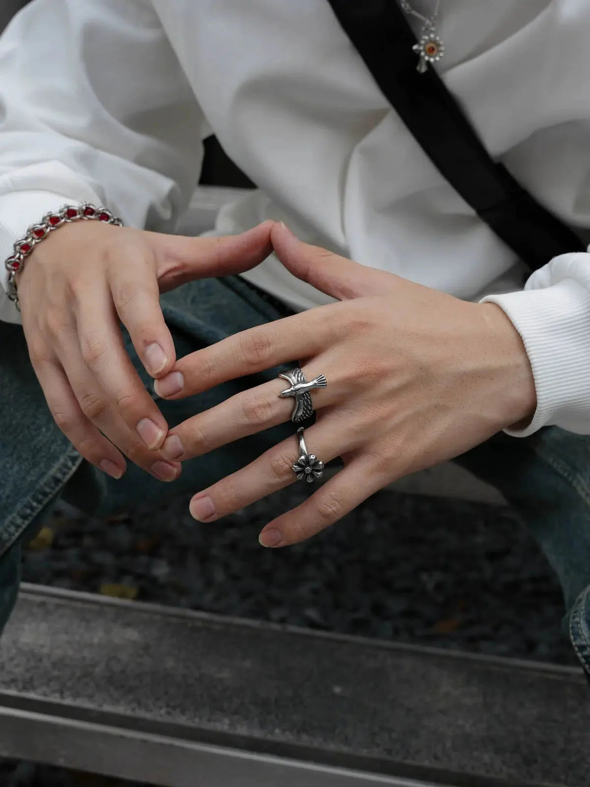 Vintage Crane Adjustable Ring