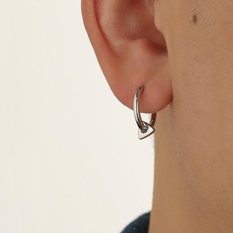 Triangle Drop Hoop Earrings