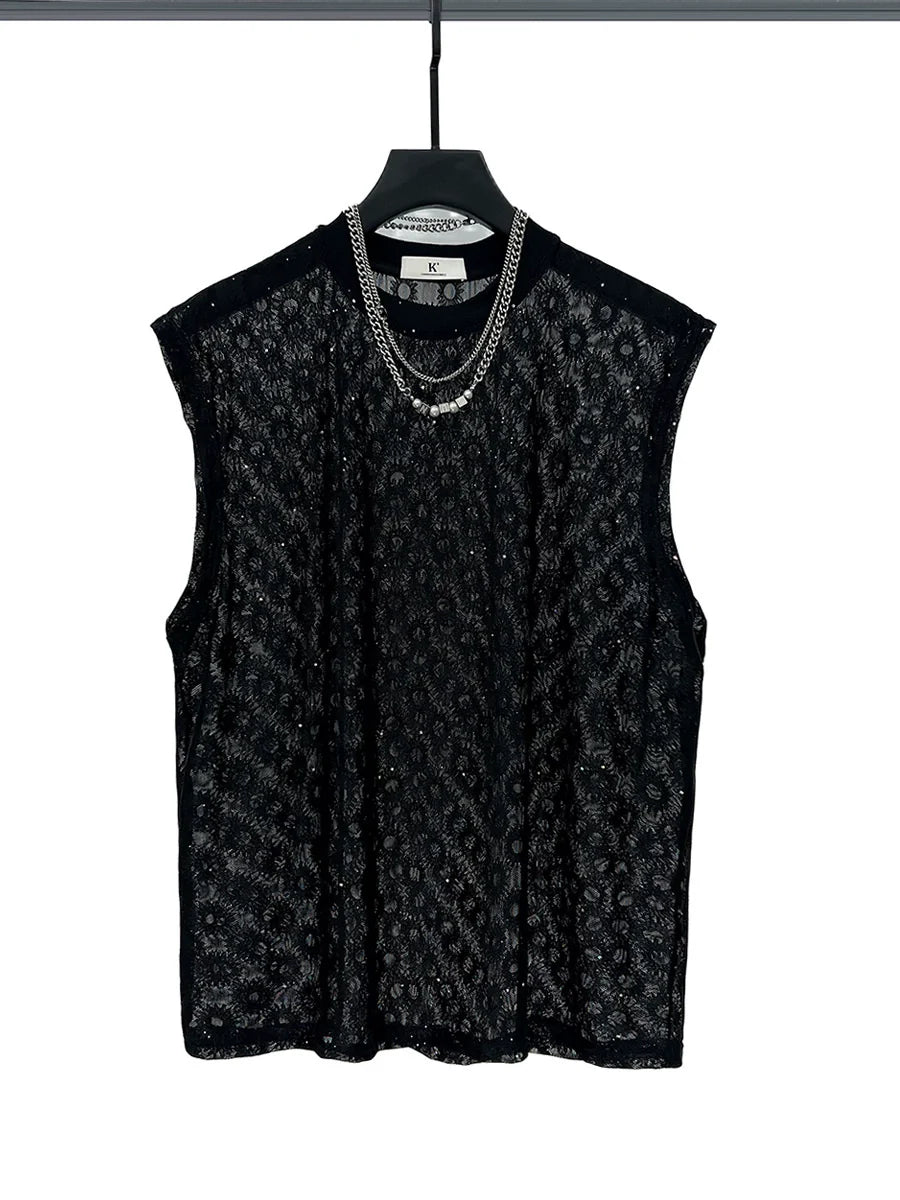 Mesh Sleeveless Quick-Dry Sunflower Vest