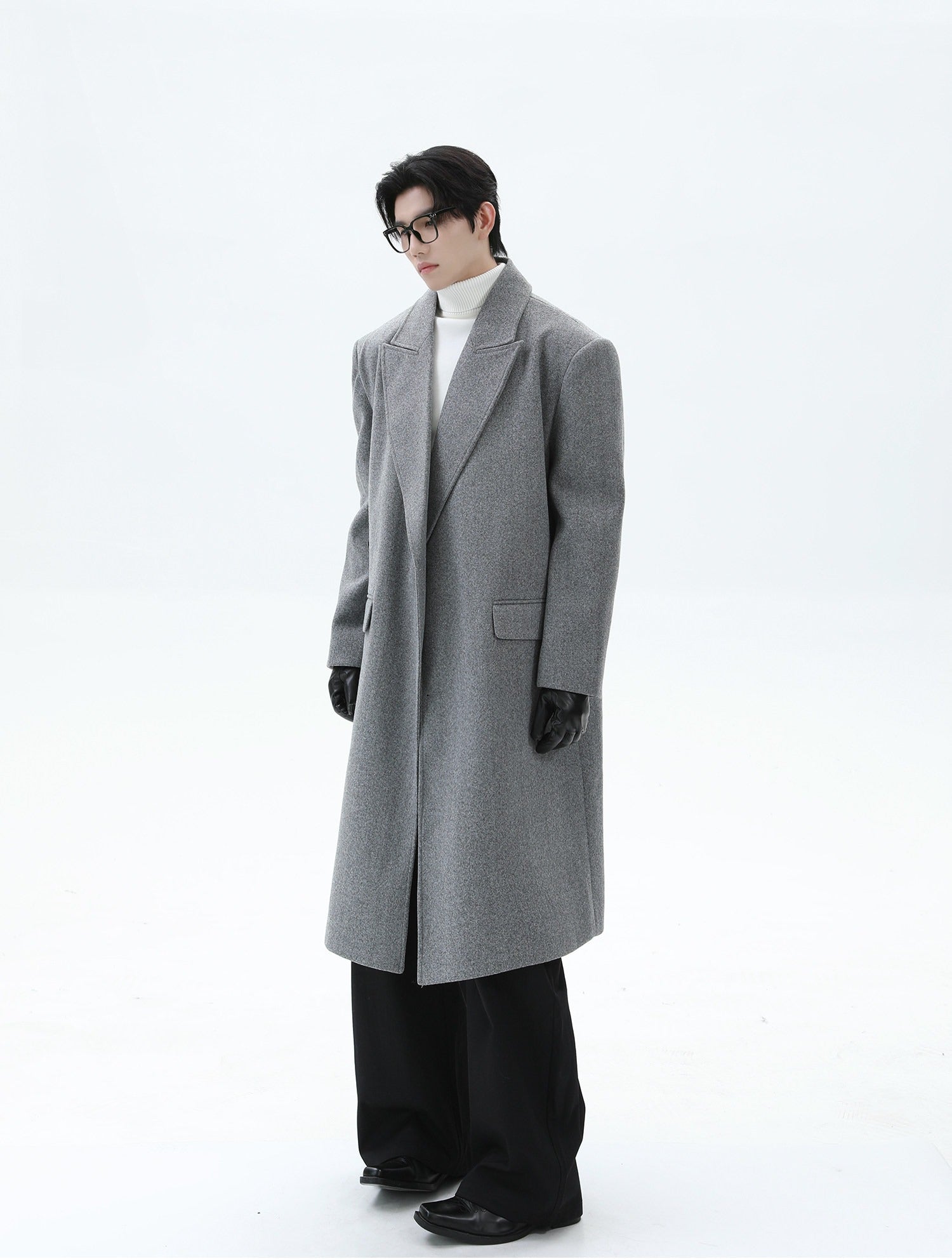 Wool Mid-Length Trench Coat