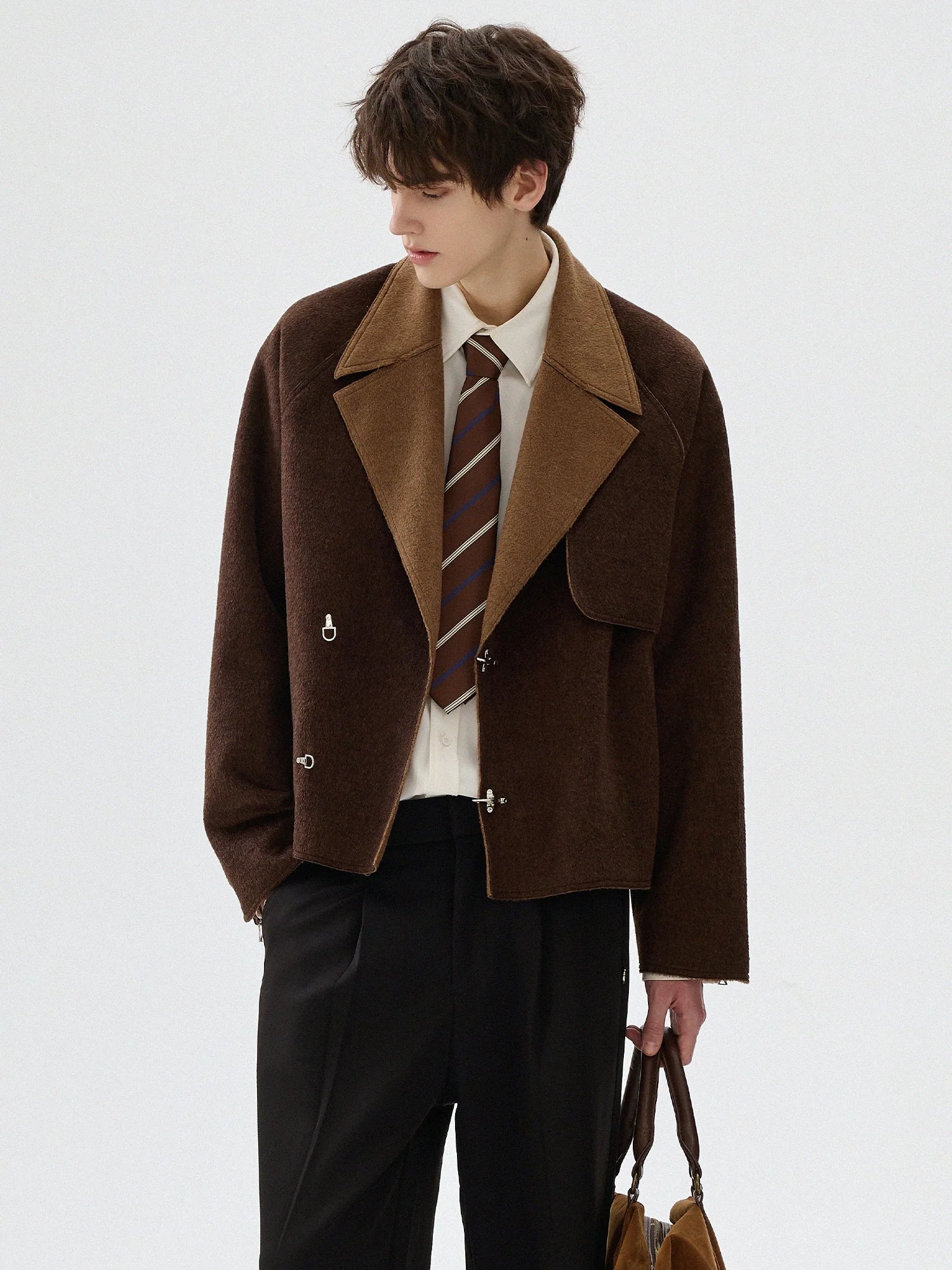 Wool Suit Collar Double-Sided Jacket