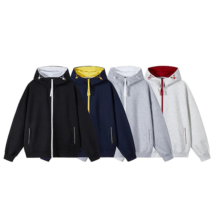 Zipper Hooded Casual Jacket