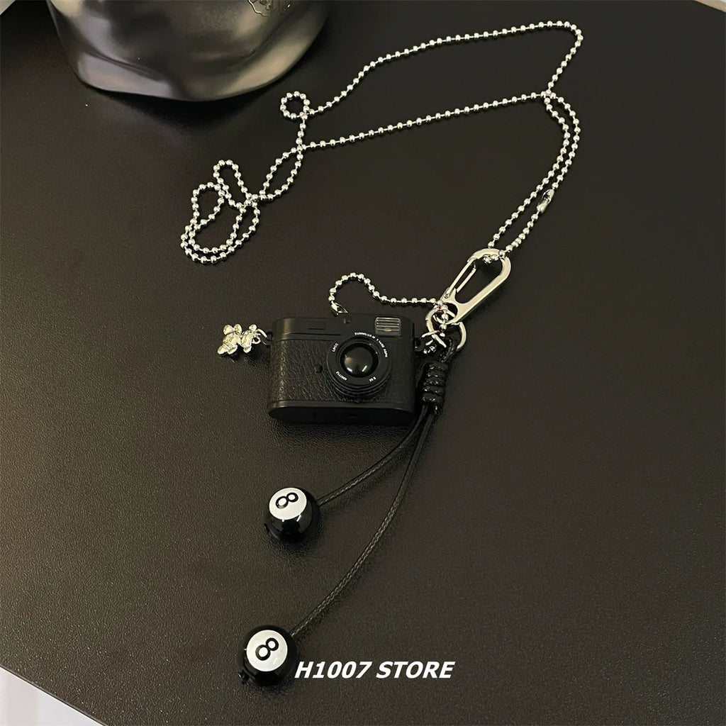 Woven Bag Pendant Long Chain Necklace