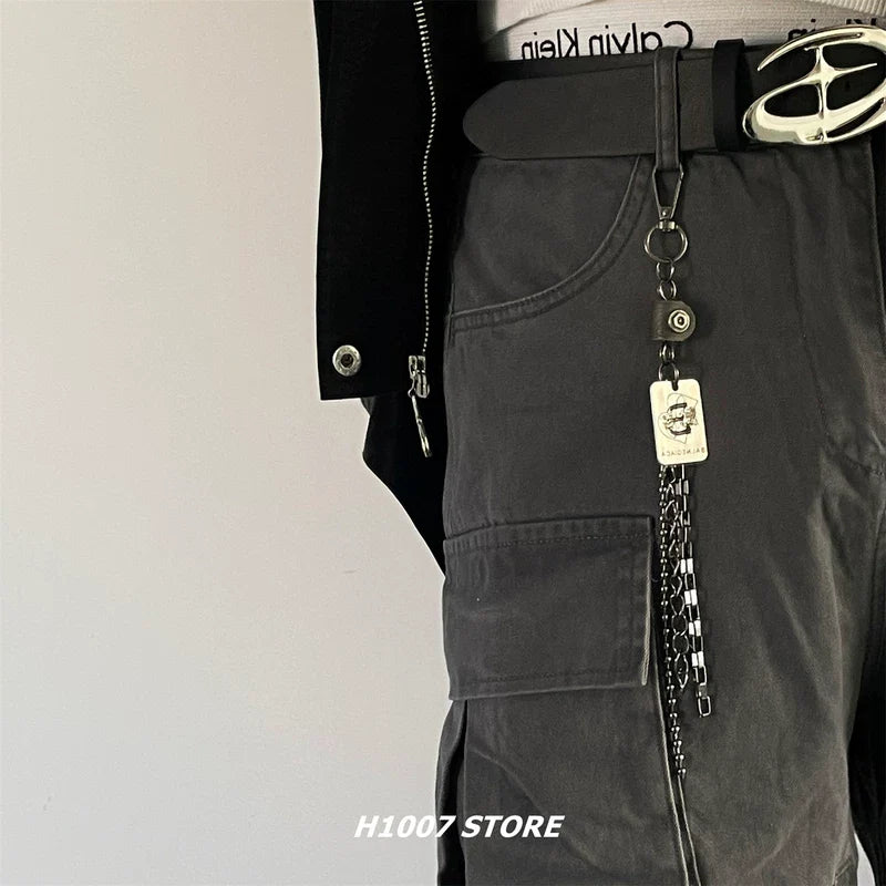 Square Portrait Pendant Chain Pants Belt
