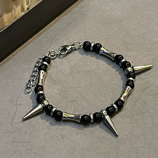 Tiger Eye Beaded Spike Bracelet
