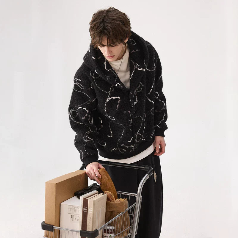 Wool Hooded Striped Sweatshirt