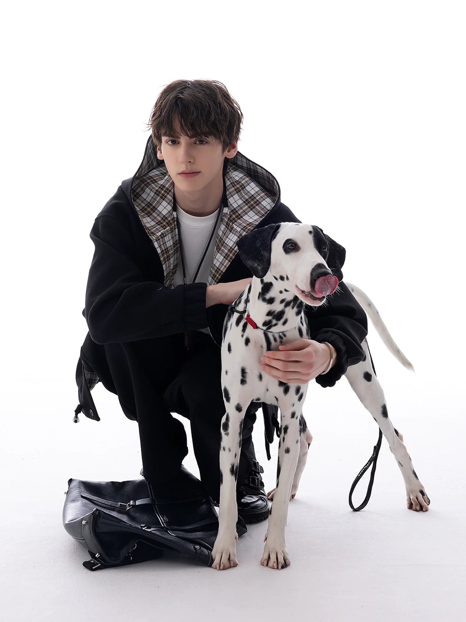 Wool Hooded Horn Button Jacket