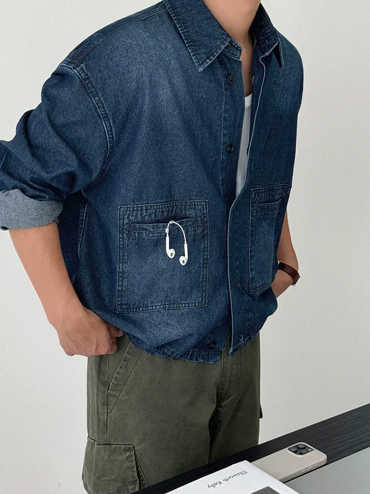 Washed Denim Casual Shirt