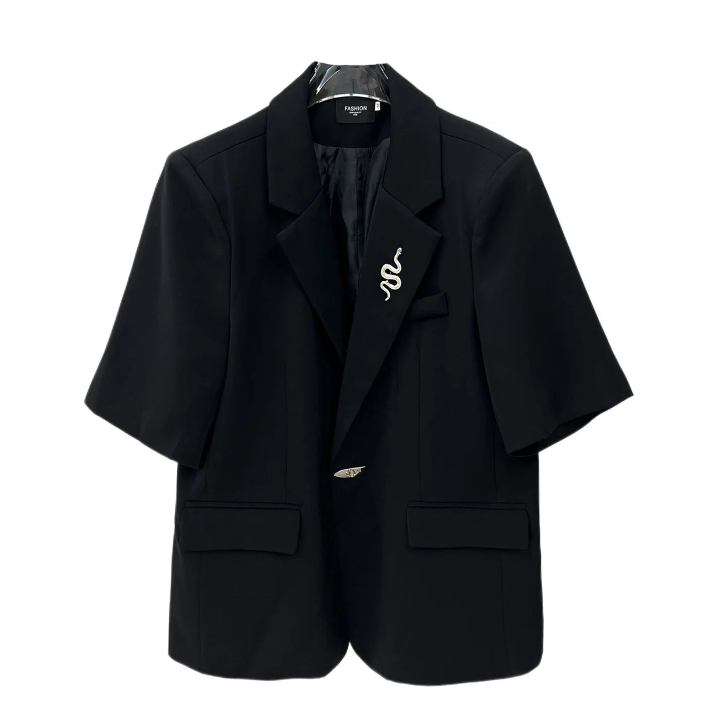 Short Sleeve Casual Single Button Jacket