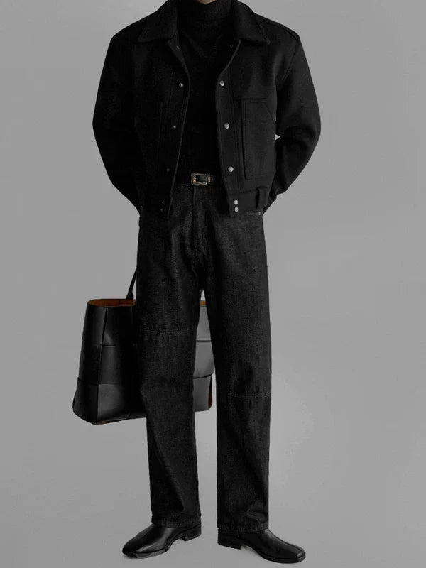 Wool Collar Workwear Short Jacket