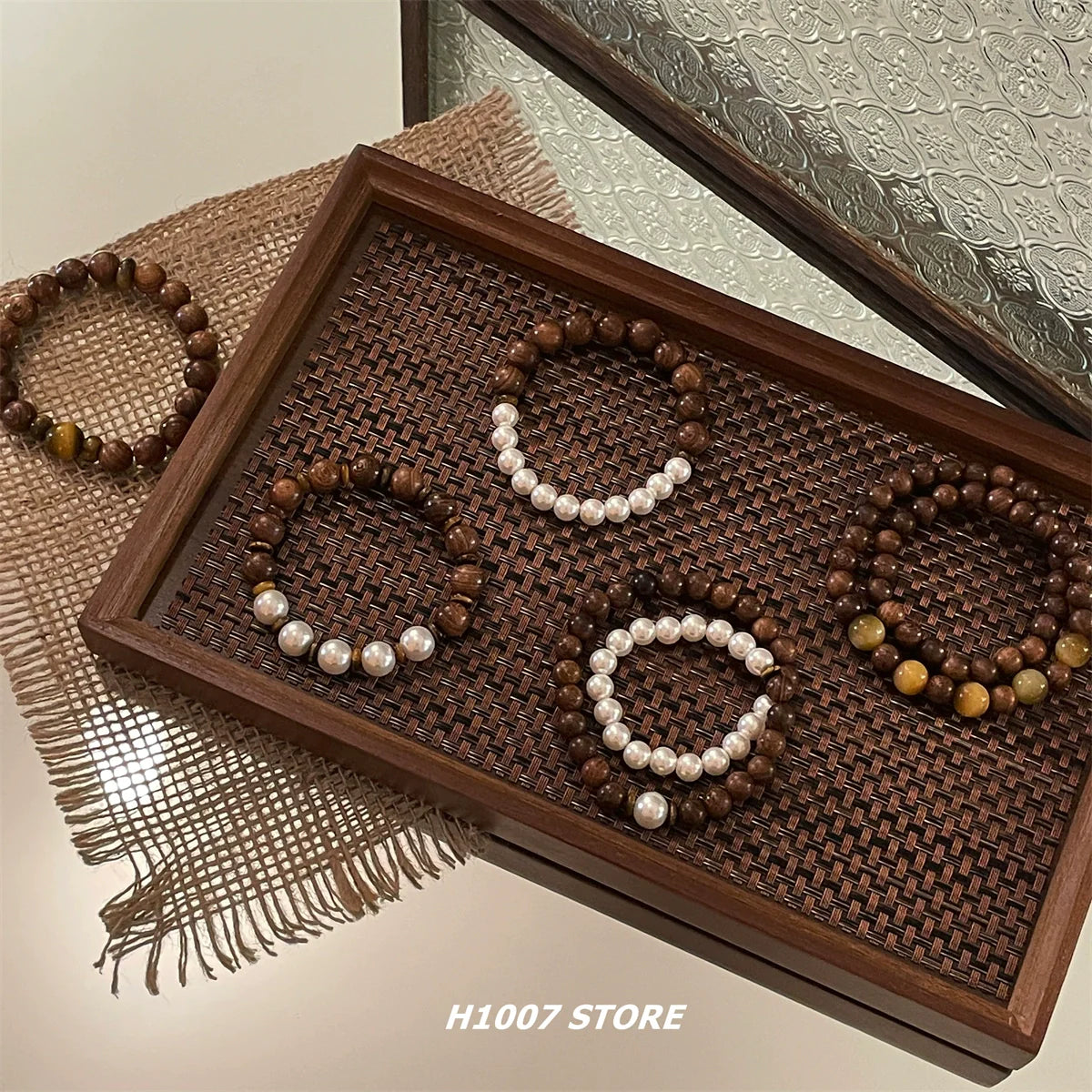Tiger Eye Pearl Beaded Bracelet