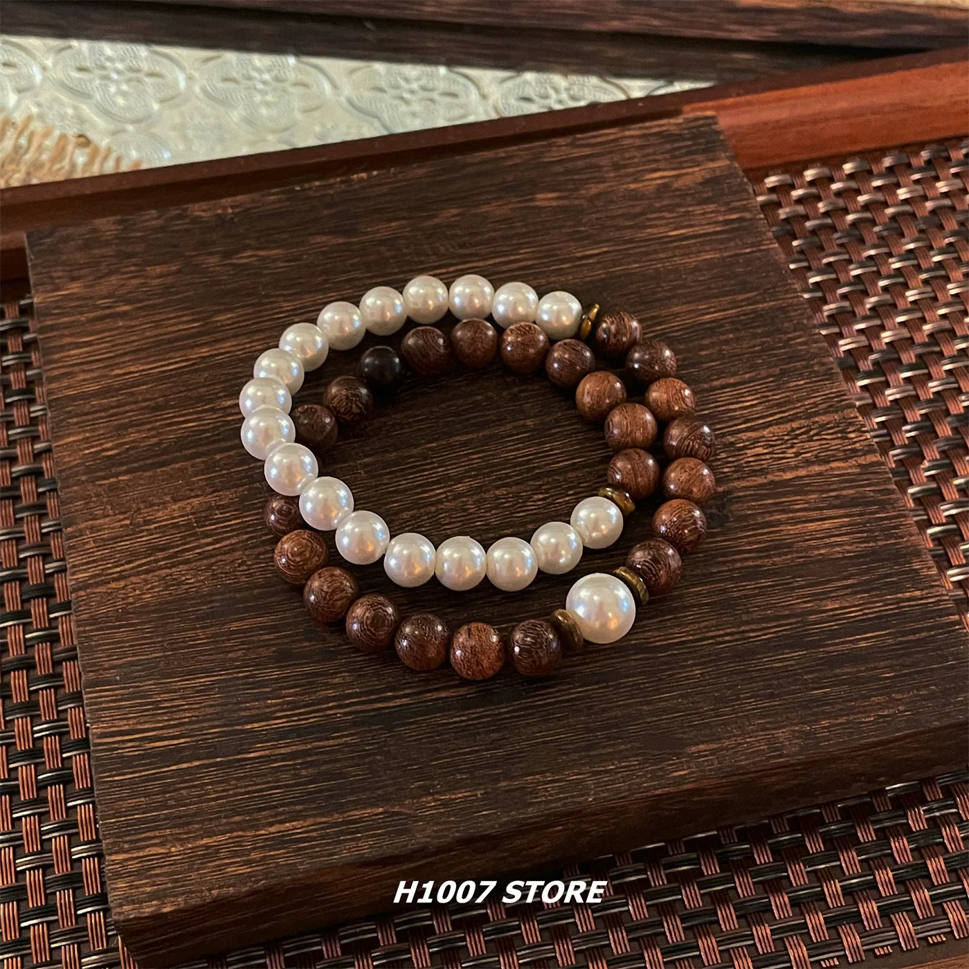 Tiger Eye Pearl Beaded Bracelet