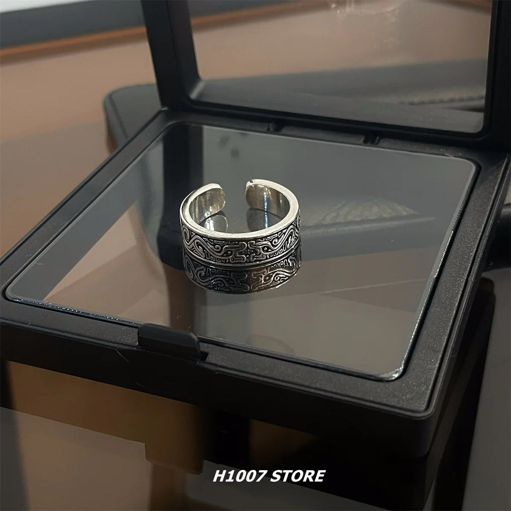 Adjustable Hip-Hop Niche Design Ring
