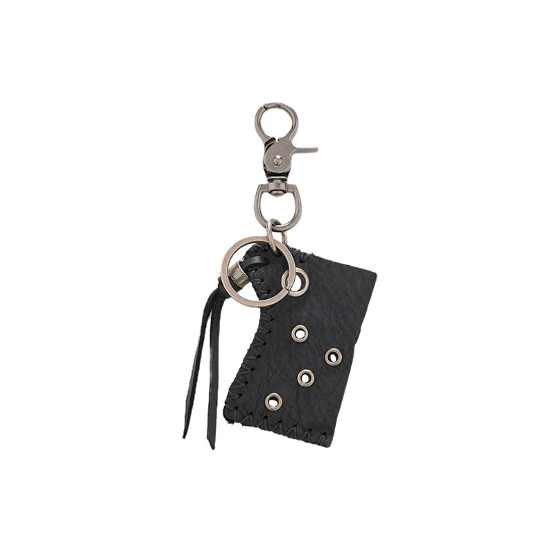 Braided Leather Belt Keychain Pants Accessory