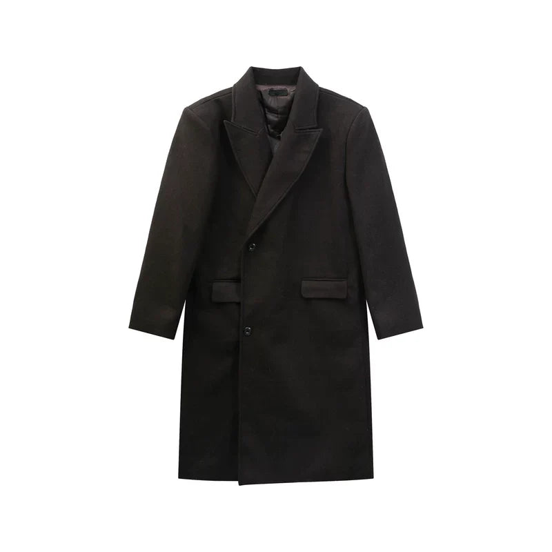 Wool Mid-Length Trench Coat