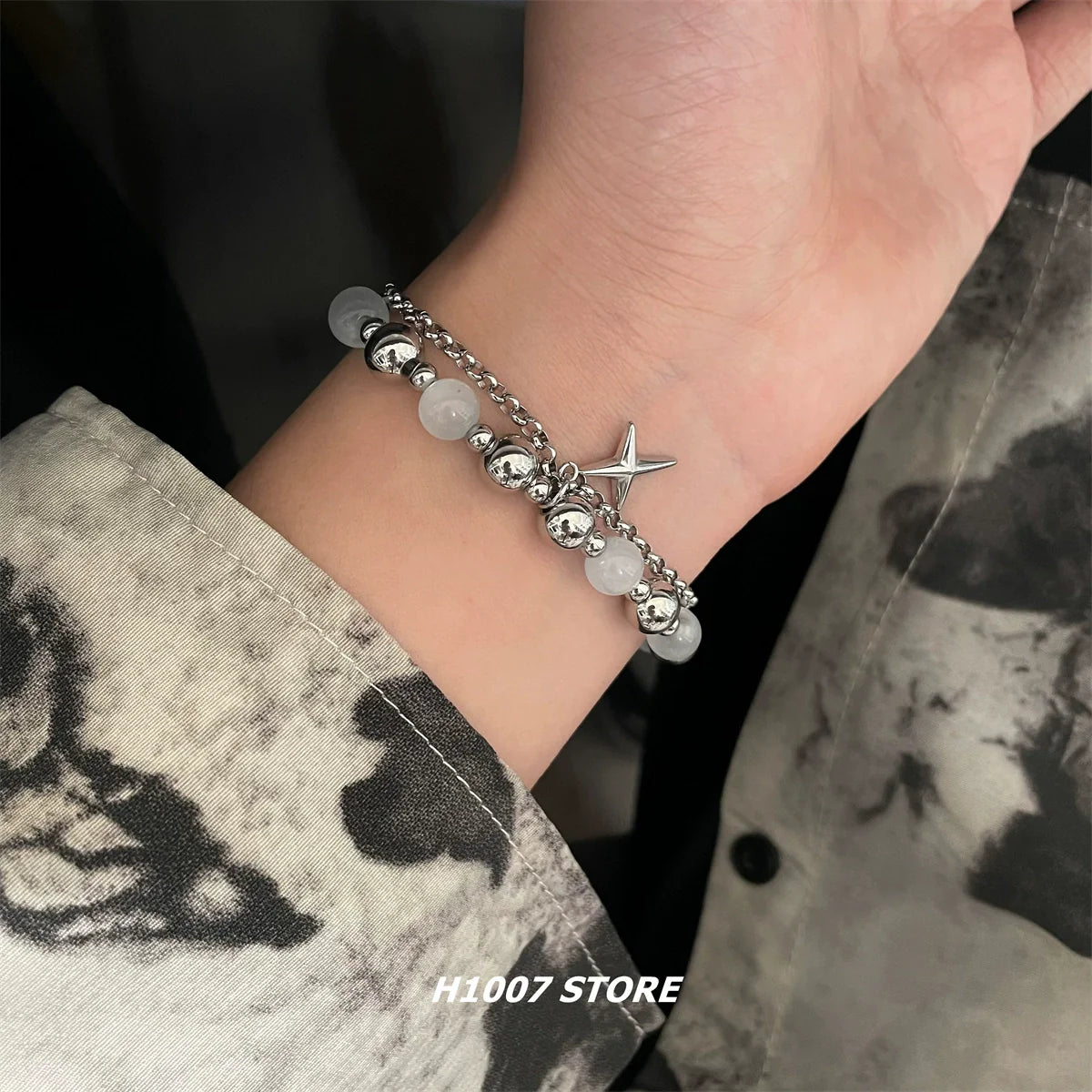 White Bead Bracelet