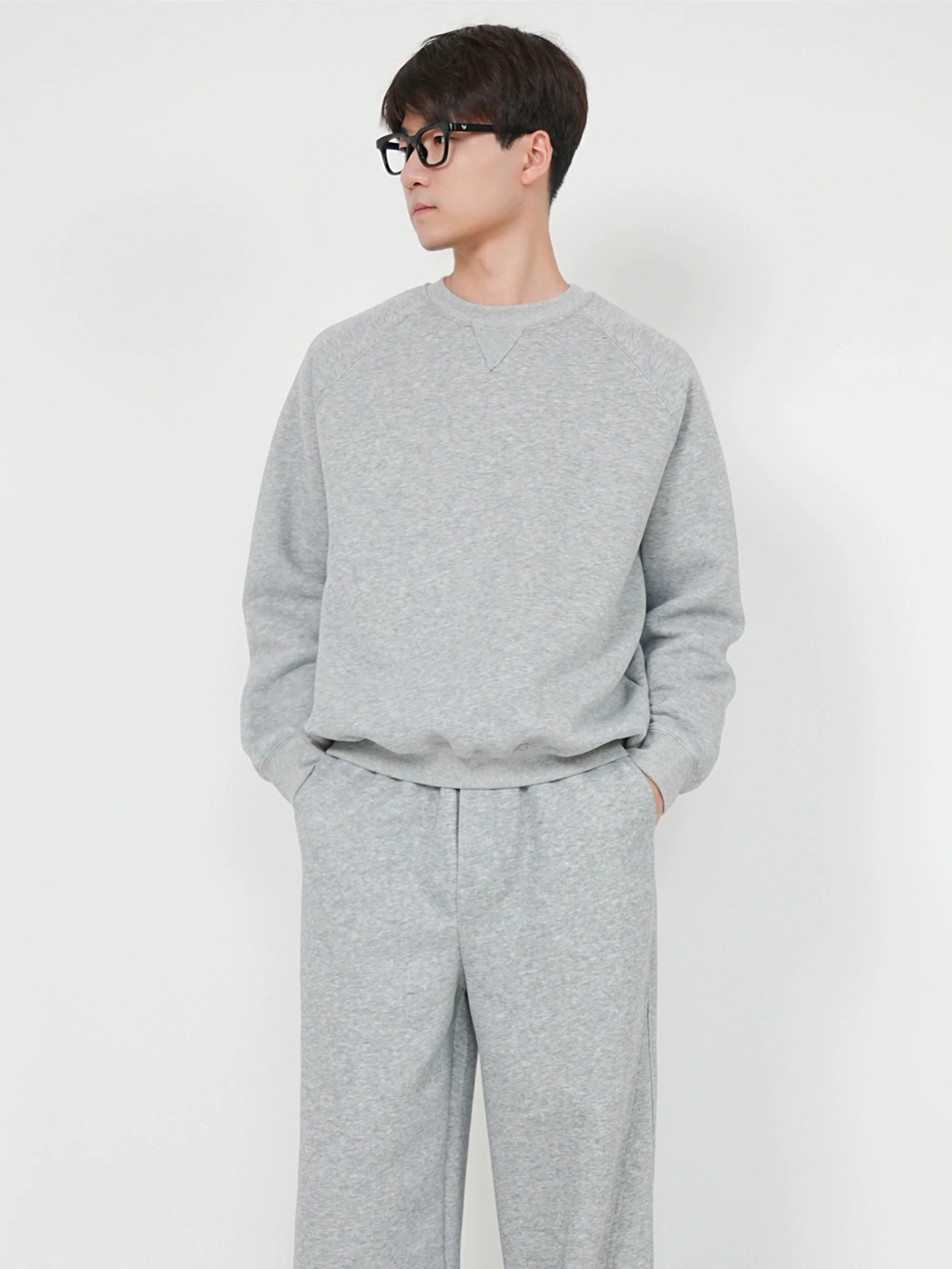 Round Neck Drop Shoulder Sweatshirt