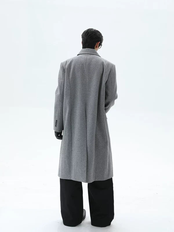 Wool Mid-Length Trench Coat