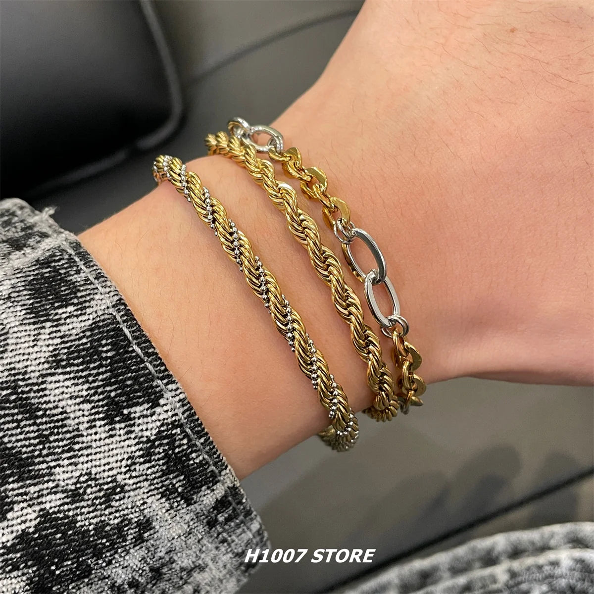 Titanium Steel Twist Bracelet