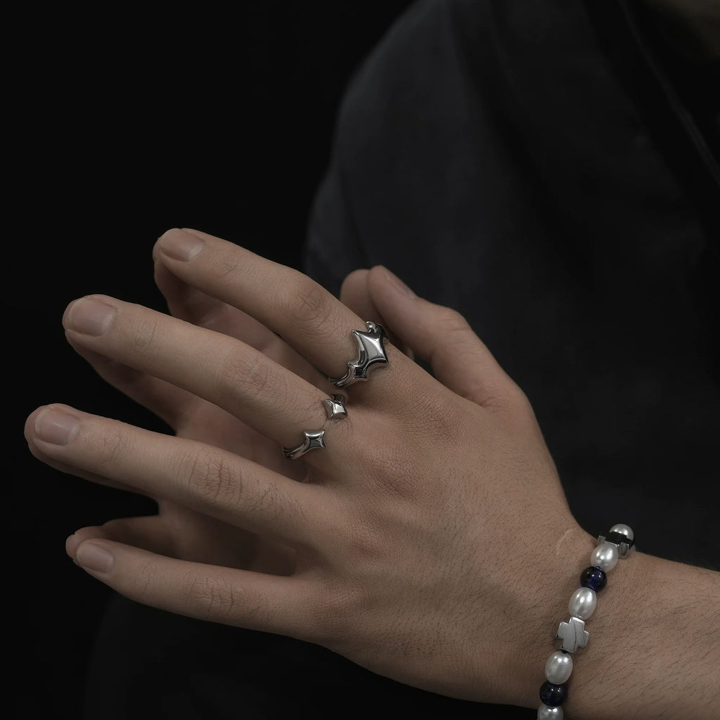 Star Metal Open Adjustable Ring