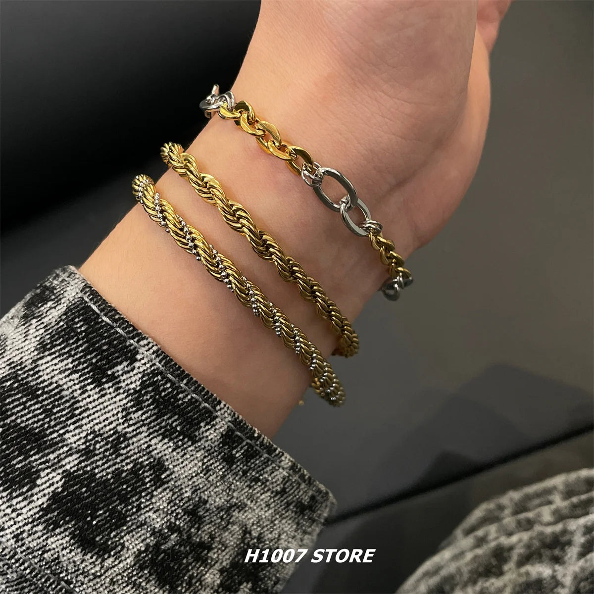 Titanium Steel Twist Bracelet