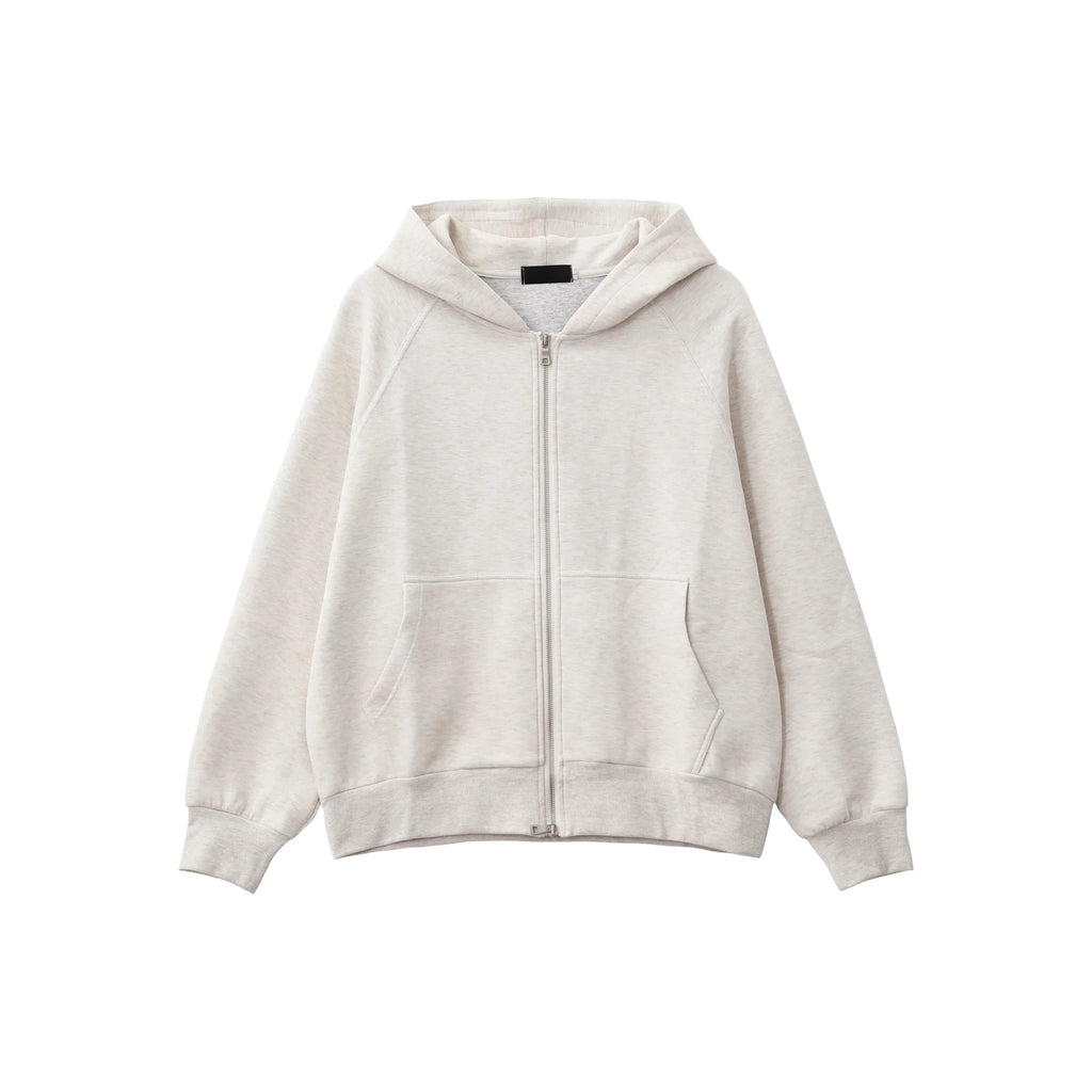 Zipper Hooded Jacket and Wide Leg Pants