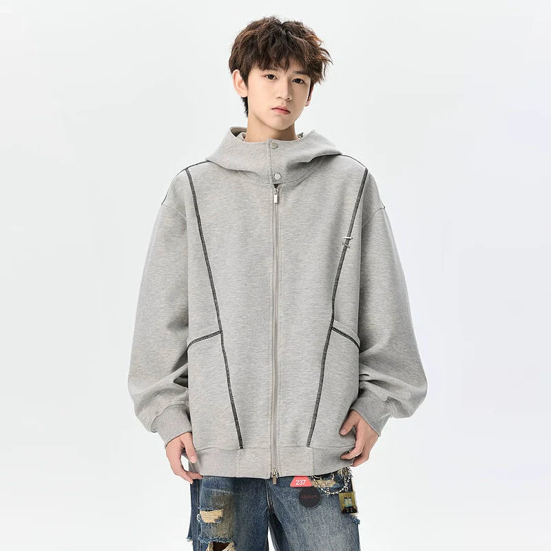 Zip Up Hooded Sweatshirt Jacket