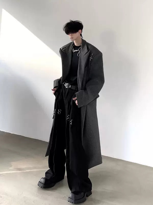 Wool Longline Trench Coat