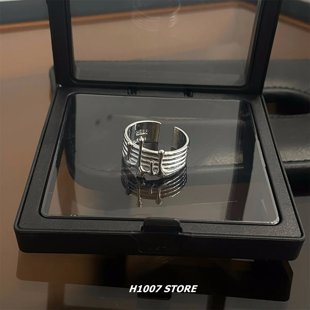 Adjustable Hip-Hop Niche Design Ring