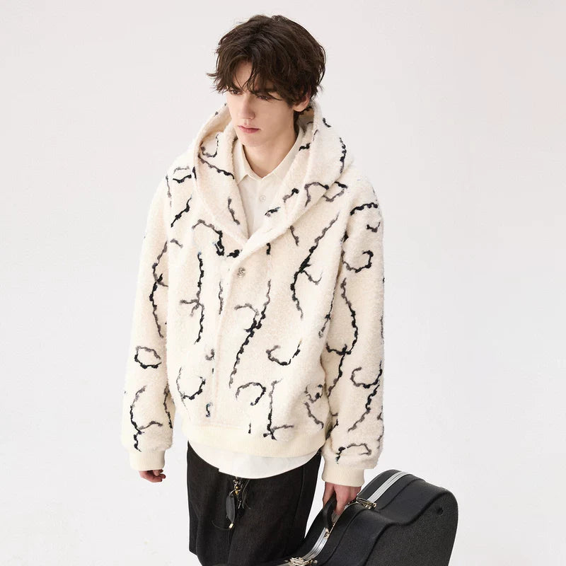Wool Hooded Striped Sweatshirt