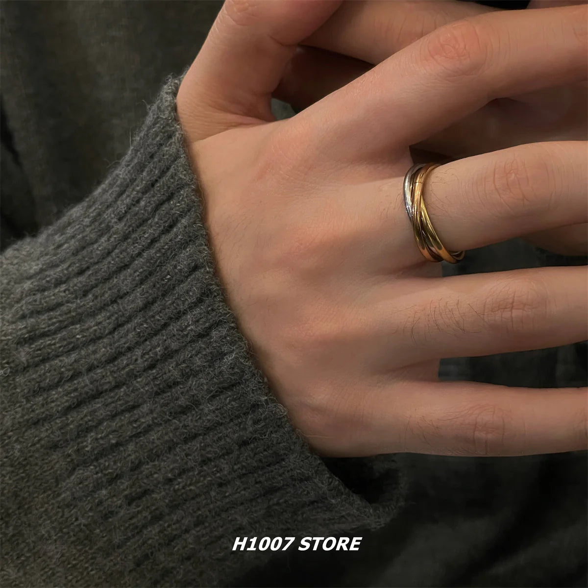 Titanium Steel Niche Design Ring