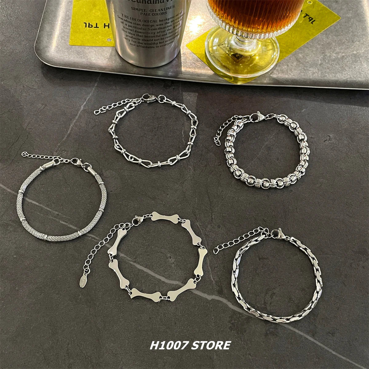 Titanium Steel Hip-Hop Wrist Chains